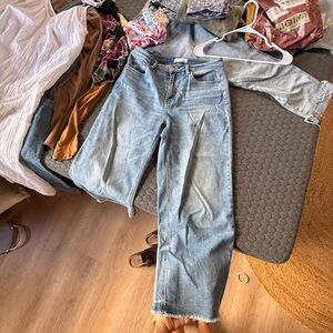 Stylish Light Blue Straight Leg Jeans for Women